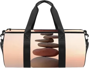 Gym Bags for Men,Travel Duffel Bags for Women,Sea Beach Stones,Workout Bag