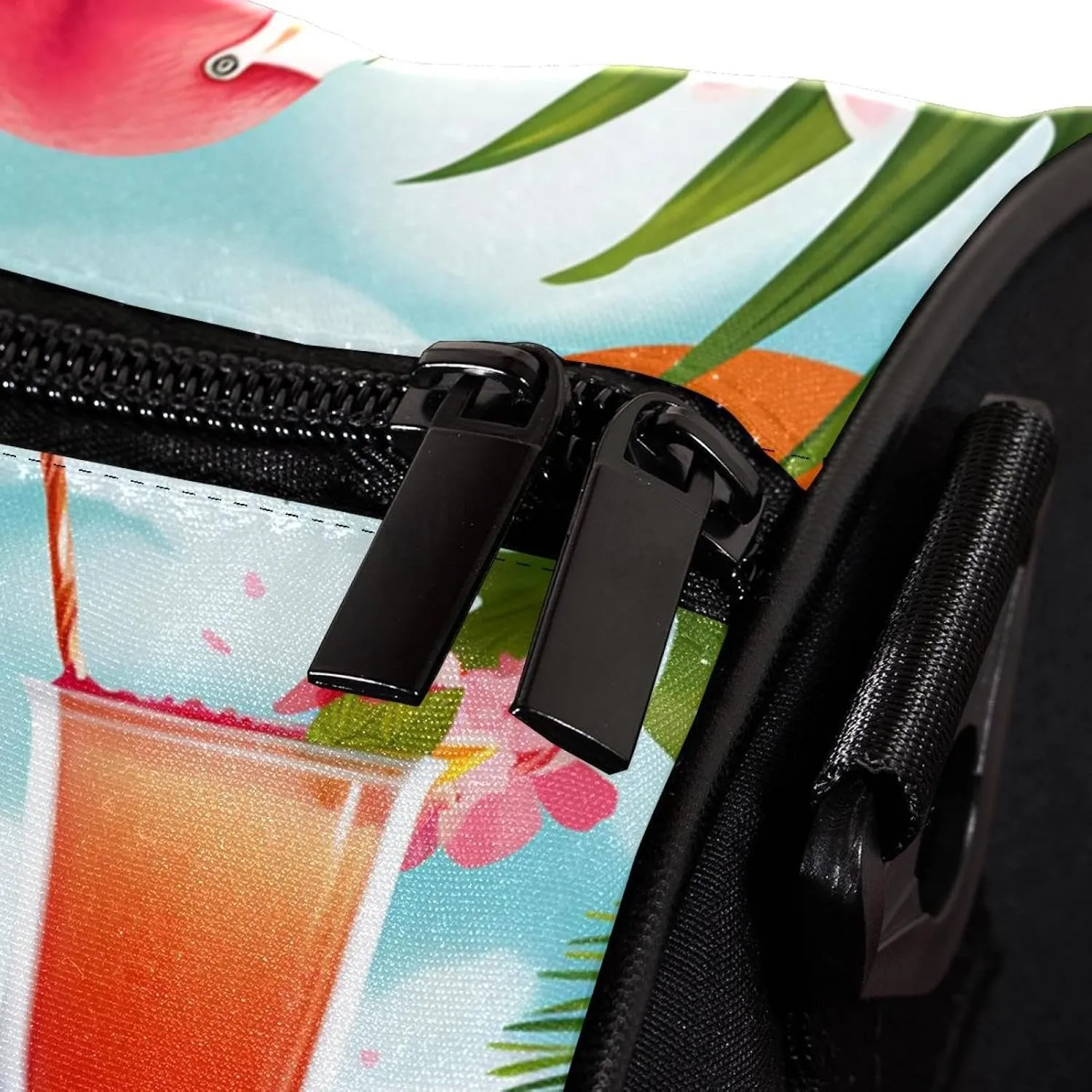 Gym Bags for Men,Travel Duffel Bags for Women,Tropical Juice Flamingo Party,Workout Bag