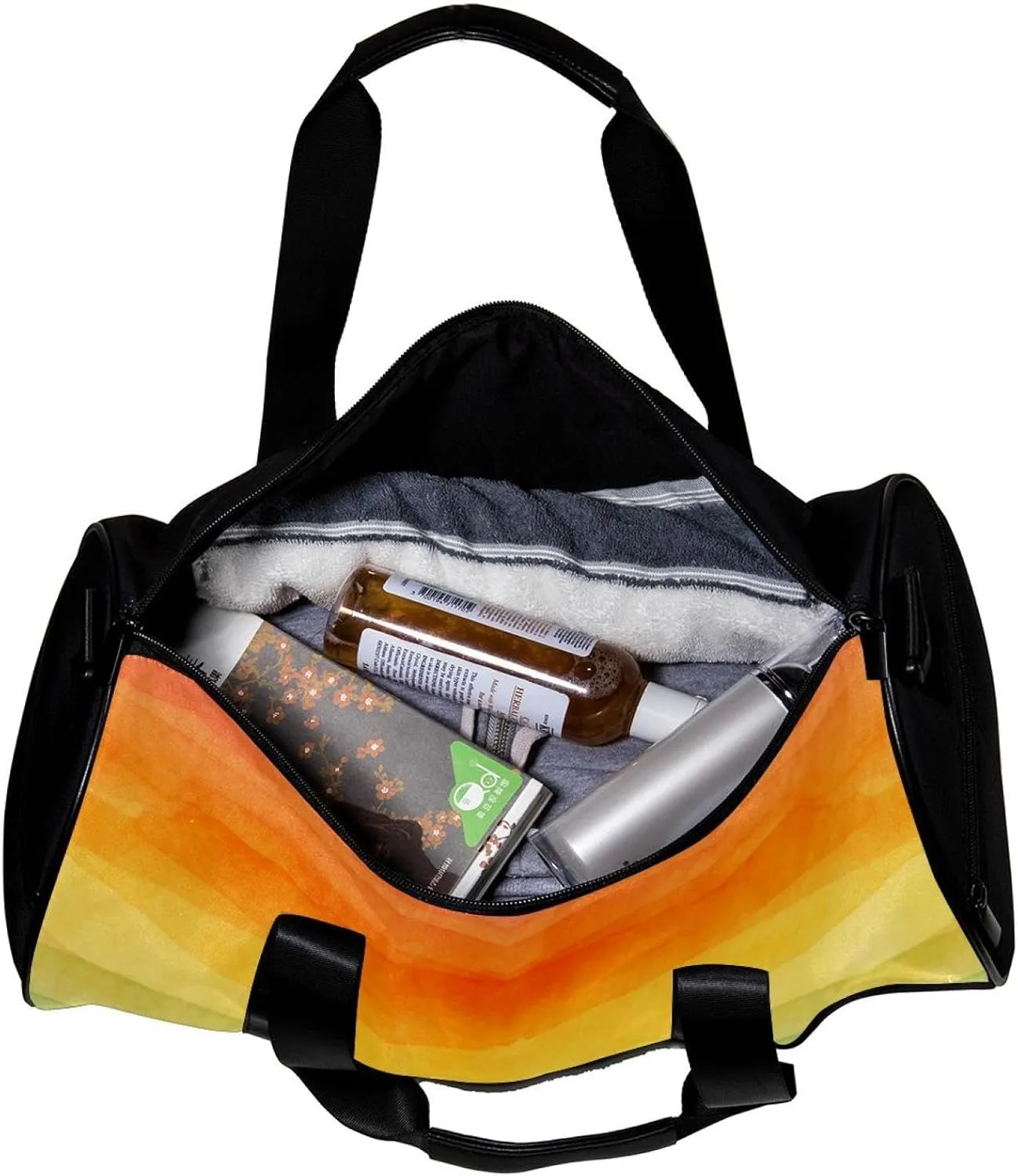 Gym Bags for Men,Travel Duffel Bags for Women,Watercolor Rainbow Style Stripes,Workout Bag