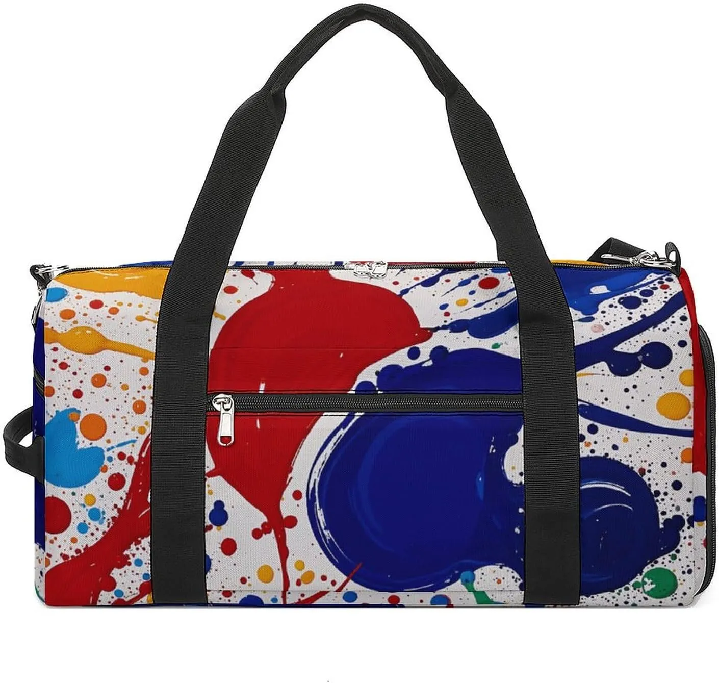 Gym Bags Small Abstract Paint Splashes Duffel Bag Overnight Bag with Shoe Compartment Carryon Bag for Men Women