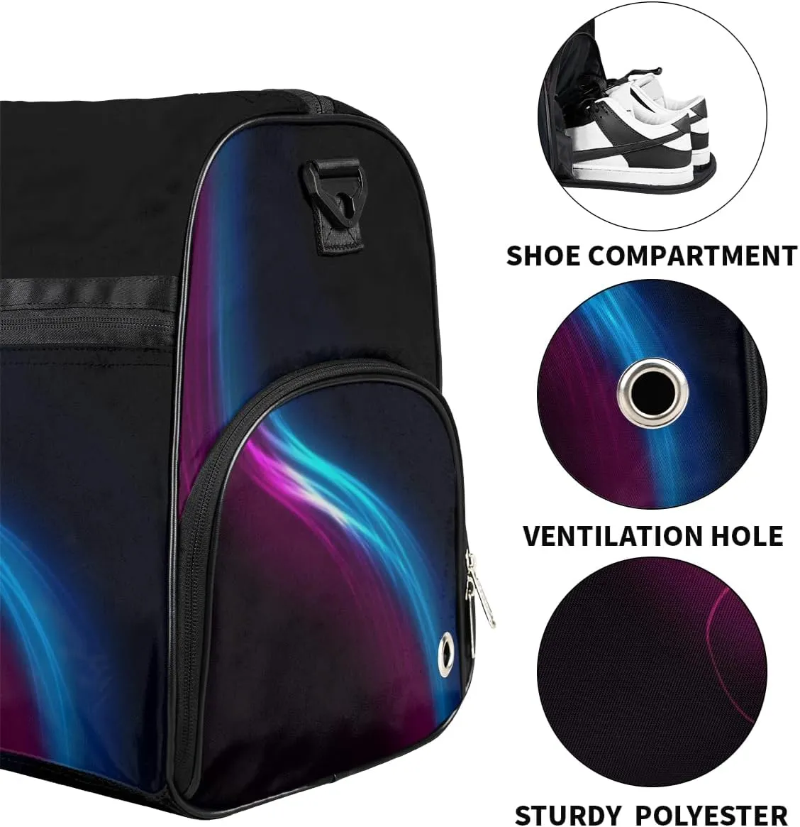 Gymnastics Dance Bag Personalized Duffel Bag Travel Weekender Overnight Bag Custom Name Team Gift Lightweight Waterproof Sport Gym Bag Collapsible Carry on Tote Bag Pink Blue