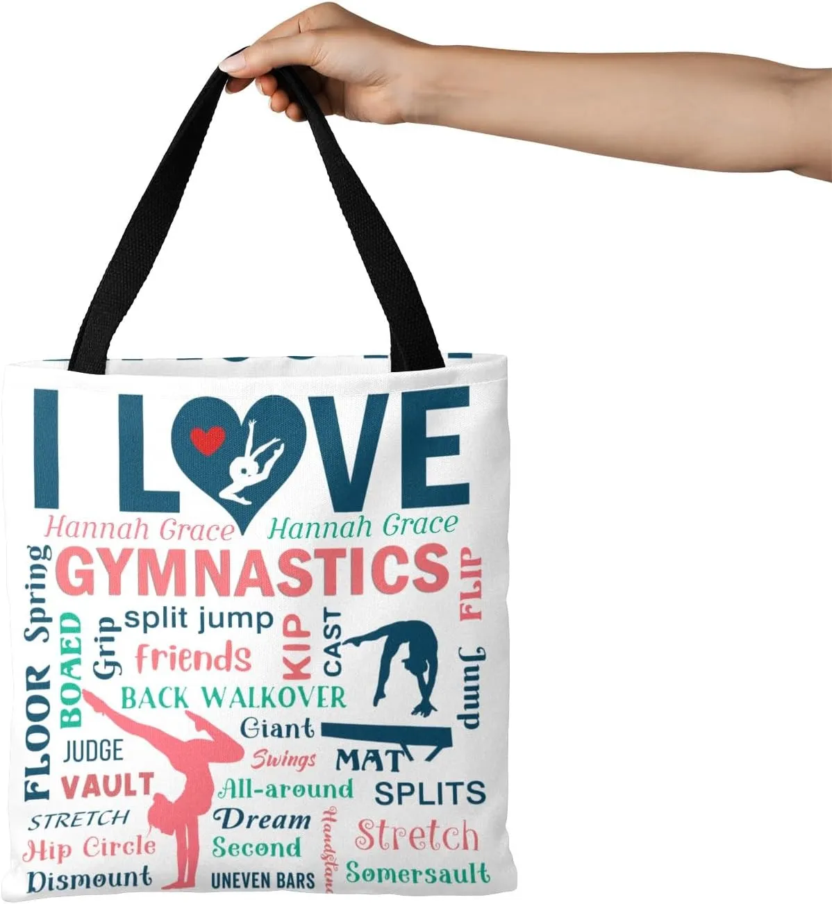 Gymnastics Gymnast Girl Sport Pink Handbag Bags Christmas Treat Bags for Holiday Party