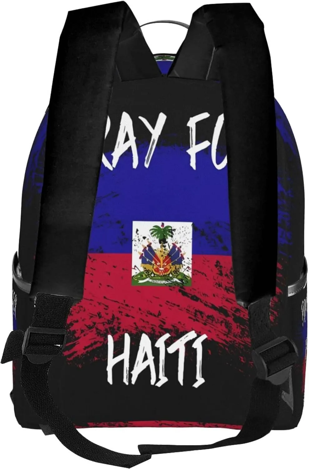 Haiti Flag Pray For Haiti Casual Backpacks Laptop Backpack Carry-on Daypack Sports Travel Rucksack Lightweight Working Bag for Outdoor Hiking Cycling Walking