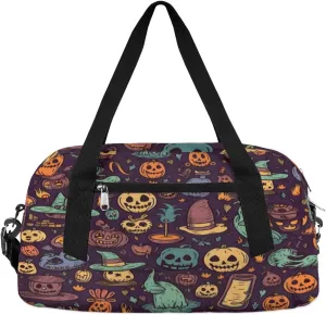 Halloween Abstract Pumpkins Gym Bag, Duffle Bag, Weekender Bag, Duffel Bag, Overnight Bag, Travel Duffel Bag, Dance Bag, Tote Bag, Beach Bag, Pool Bag, Gym Duffle Bag, Carry on Bag
