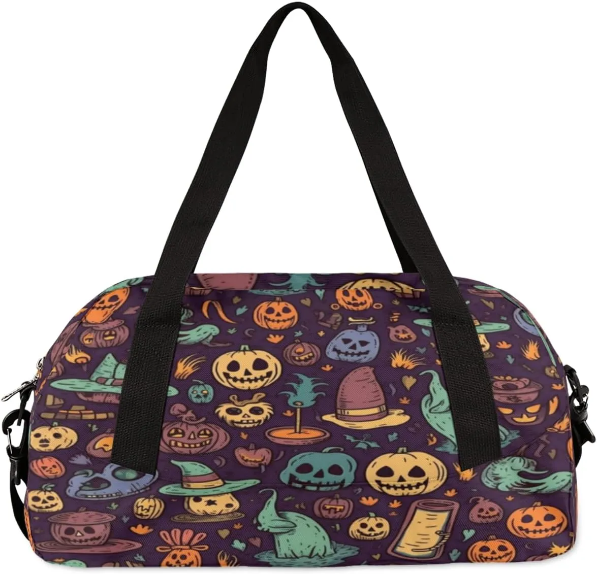 Halloween Abstract Pumpkins Gym Bag, Duffle Bag, Weekender Bag, Duffel Bag, Overnight Bag, Travel Duffel Bag, Dance Bag, Tote Bag, Beach Bag, Pool Bag, Gym Duffle Bag, Carry on Bag