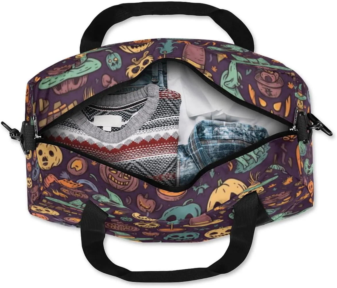 Halloween Abstract Pumpkins Gym Bag, Duffle Bag, Weekender Bag, Duffel Bag, Overnight Bag, Travel Duffel Bag, Dance Bag, Tote Bag, Beach Bag, Pool Bag, Gym Duffle Bag, Carry on Bag