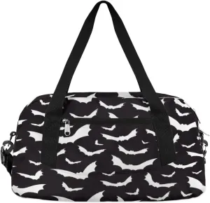 Halloween Bats Kids Overnight Duffle Bags Boys Girls Teen Sports Gym Bag for Weekender Travel Gymnastics Dance Ballet