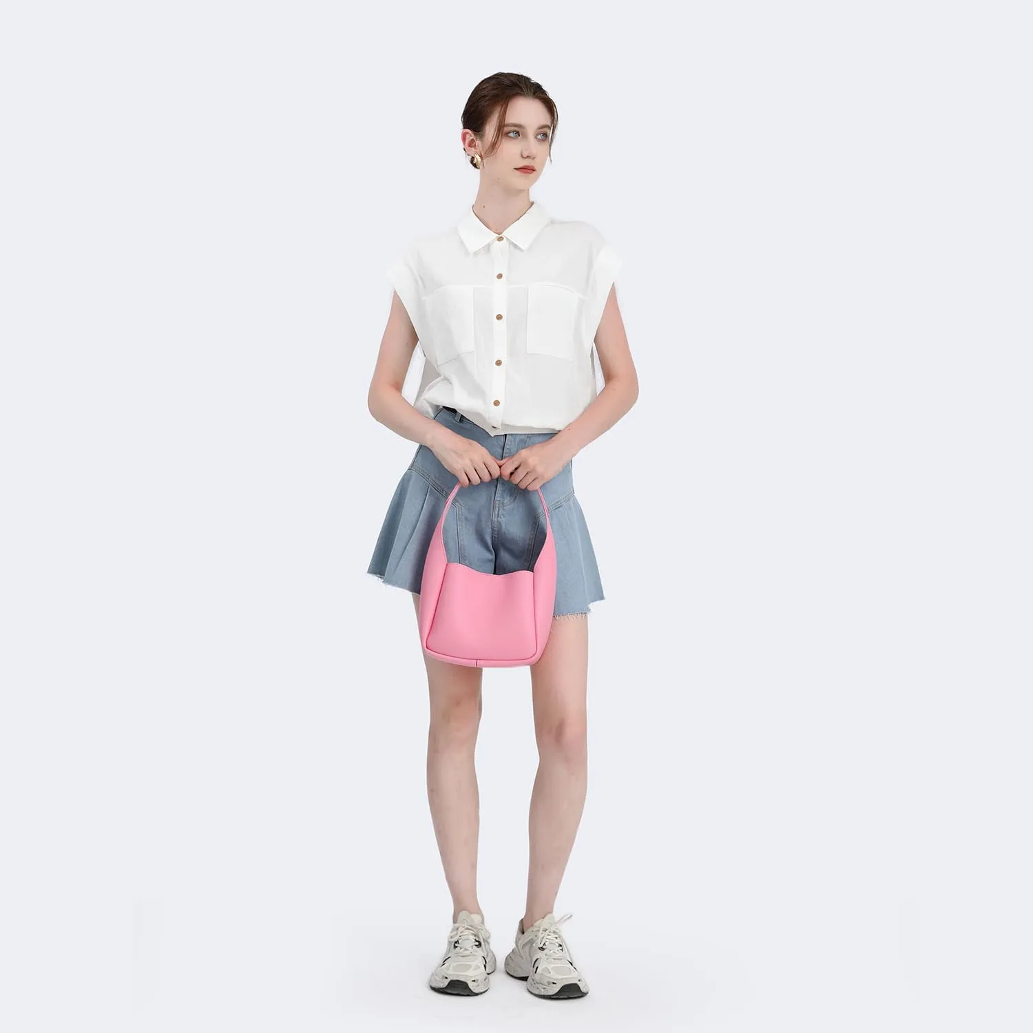 Handbag Chic Vegan Leather Tote Bag for Women Daily Carryall Magnetic Buckle Large Capacity