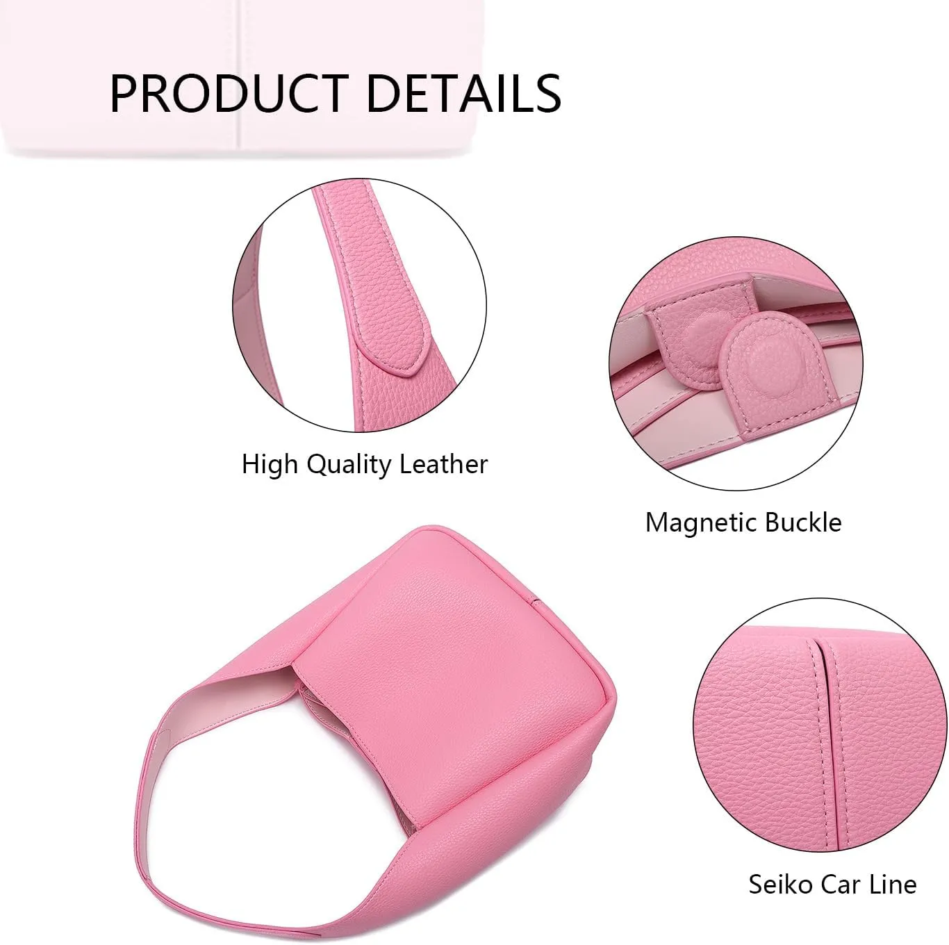 Handbag Chic Vegan Leather Tote Bag for Women Daily Carryall Magnetic Buckle Large Capacity