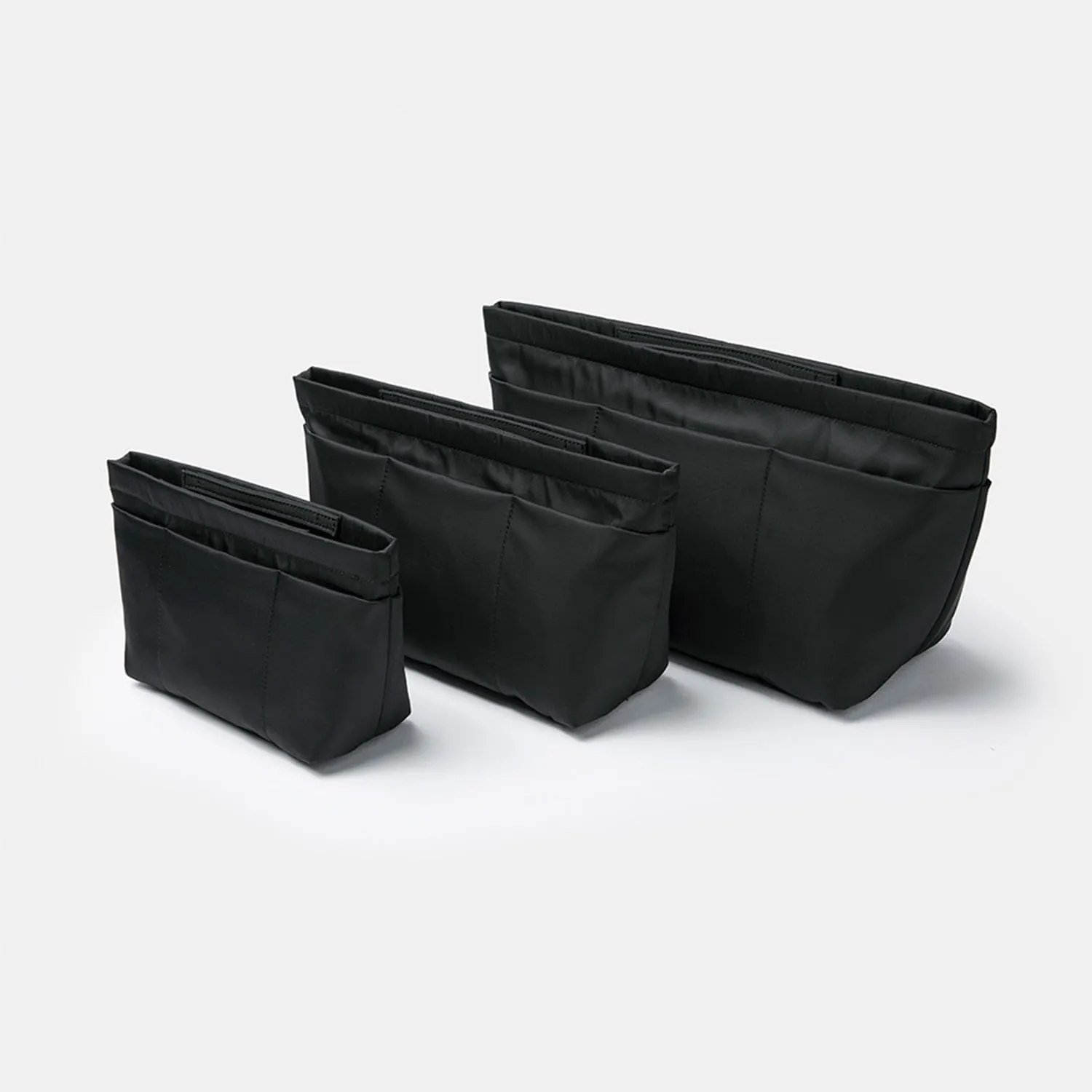 Handbag Organizer Insert Bag Tote Shaper Bag Large Purse Organizer Insert Lightweight & Durable Nylon inner bag (L, black)