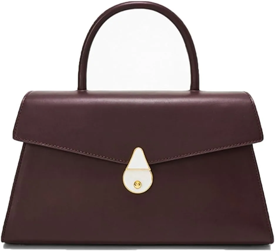 Handbags Designer Stylish Leather Handbag for Women - Business Purse & Crossbody Shoulder Bag(Brown)