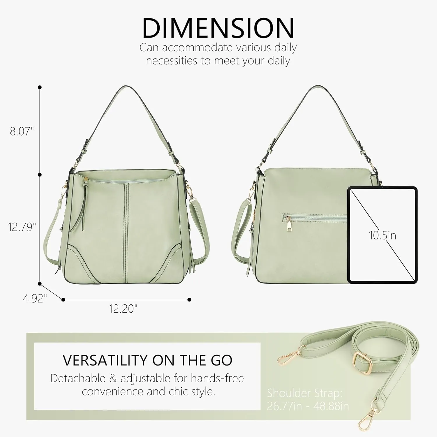 Handbags for Women Crossbody Bags Purses for Women Vegan Leather Shoulder Bag Hobo Bag for Travel Shopping