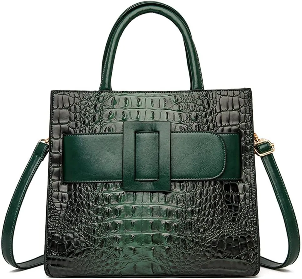 Handbags for Women Leather Top Handle Handbag Satchel Bag Medium Tote Bags Square Purse Ladies Shoulder Crossbody Bag