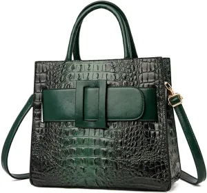 Handbags for Women Leather Top Handle Handbag Satchel Bag Medium Tote Bags Square Purse Ladies Shoulder Crossbody Bag
