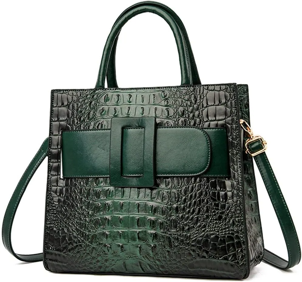 Handbags for Women Leather Top Handle Handbag Satchel Bag Medium Tote Bags Square Purse Ladies Shoulder Crossbody Bag
