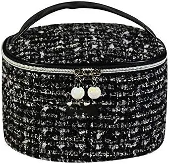 Handbags for women Pearl Zipper Cosmetic Laptop Bag, Travel Storage Cylinder Clamshell Package