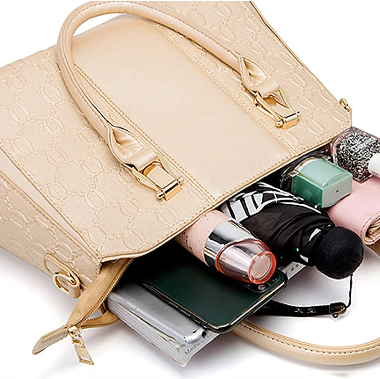 Handbags for women Women's Fashion Handbags Tote Bags Shoulder Bag Top Handle Satchel Purse Set 4pcs
