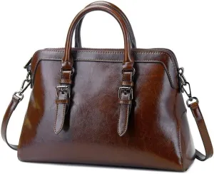 Handbags Stylish Large Capacity Leather Handbags for Women | Shoulder Bags for Everyday Use(Brown)