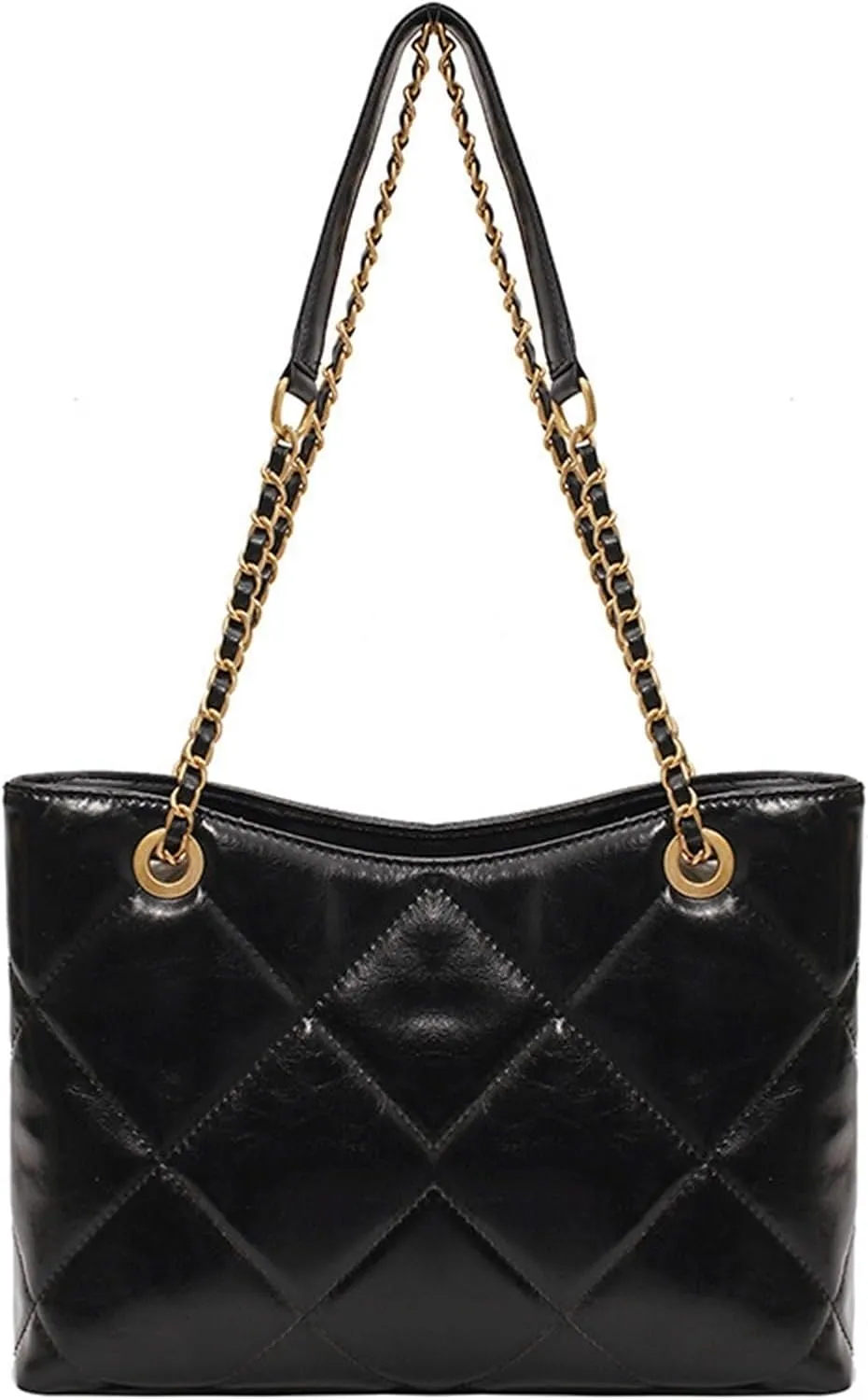 Handbags Women's Large Capacity Lapel Handbag with Chain - Stylish Tote Bag for Everyday Use