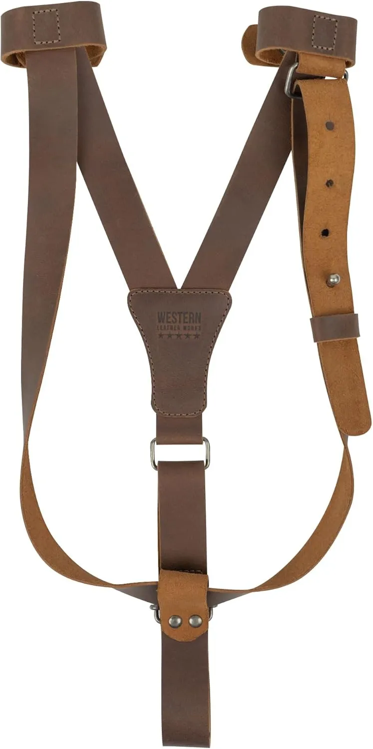 Hat Harness, Hat Holder for Travel Transporting, Ideal for Purses, Totes, Bags, Backpacks and Luggage, Full Grain Leather, Handmade, Bourbon Brown
