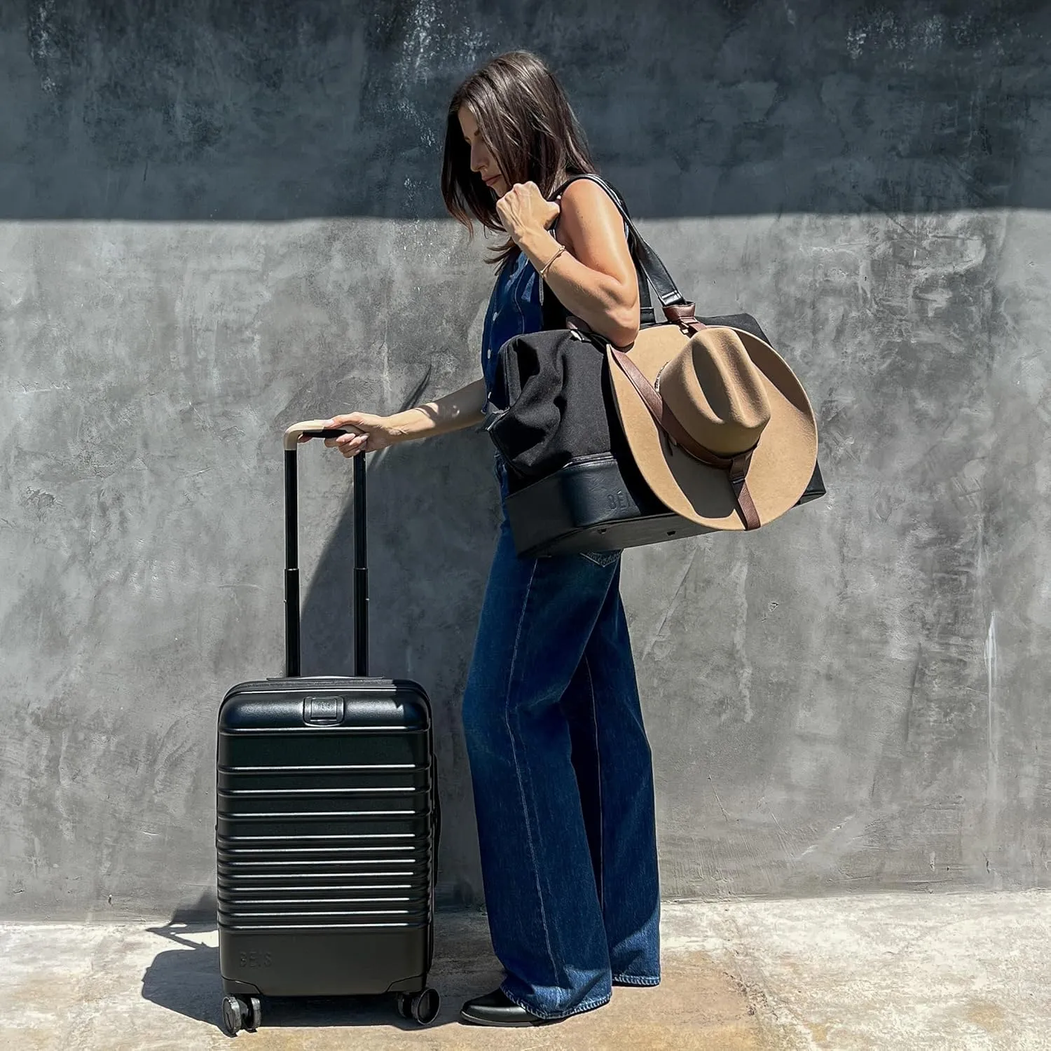 Hat Holder for Travel- Stylish Durable Travel Accessory Designed for Purses, Totes, Bags, Backpacks, Luggage & More | Fits Multiple Hats and Cowboy Hats with Thick or Curved Brims