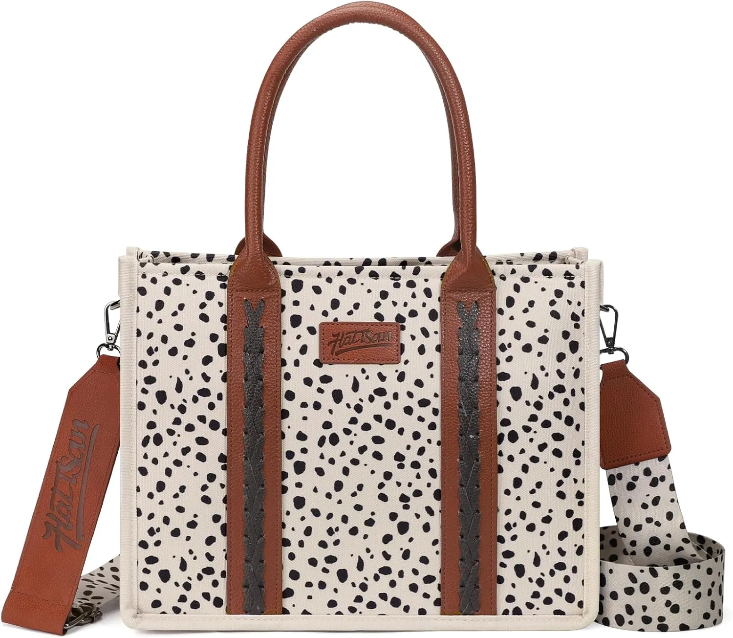 hatisan Canvas Tote Bag for Women Western Purses Shoulder Boho Bag Crossbody Bag Handbags Wallet