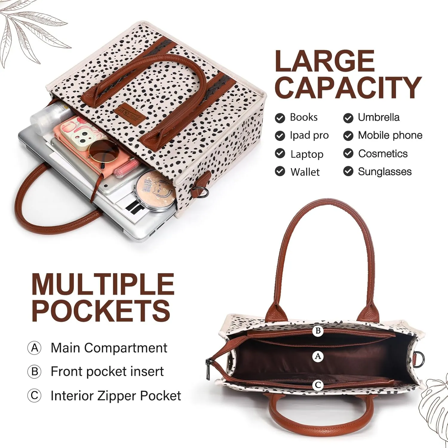 hatisan Canvas Tote Bag for Women Western Purses Shoulder Boho Bag Crossbody Bag Handbags Wallet