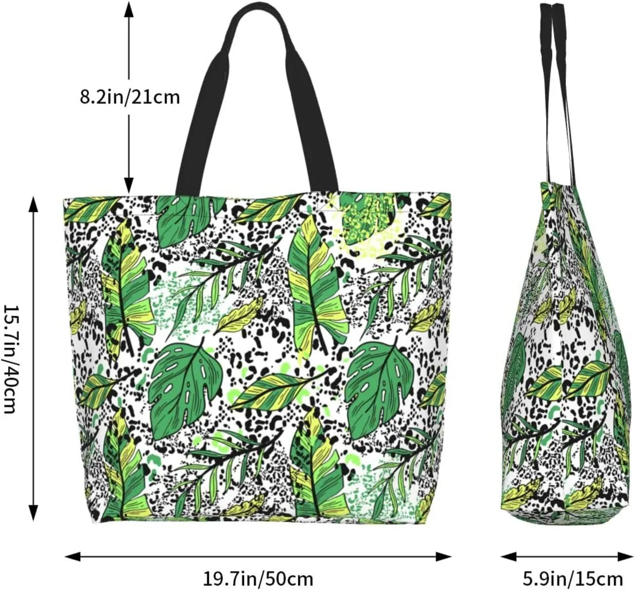 Hawaiian Tropical Flower Tote Bag for Women,Reusable Shopping Grocery Shoulder Bags Large Capacity Handbags