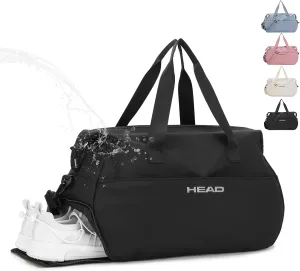 HEAD 32L Carry On Women Gym Duffel Bag with Shoes Compartment, Lightweight Crossbody Women Sport Bag for Men & Women, Workout Tote Bag Handbag for Business/Fitness/Yoga/Weekender Overnight
