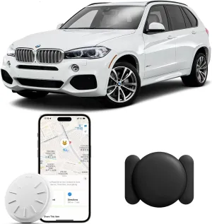 Hidden Car Tracking Device No Subscription, 1PCS Real Time GPS Tracker for Vehicles Work with Find My (iOS Only), Hidden Car GPS Tracker with Magnetic Waterproof Case, Black