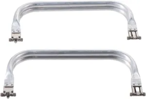 hobbyhub 2Pcs Metal Purse Frame,U-Shaped Bag Handle Inner Kiss Clasp Rectangle Lock Aluminum Purse Frame Handle for DIY Projects Crafts, Purse Handle Bag Making