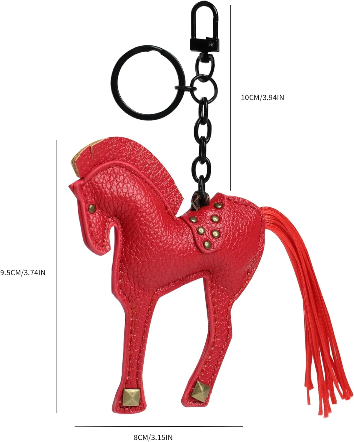 Horse Keychain, Hanging Charm Accessory for Purse, Bag and Backpacks Pony Key Chain for Women