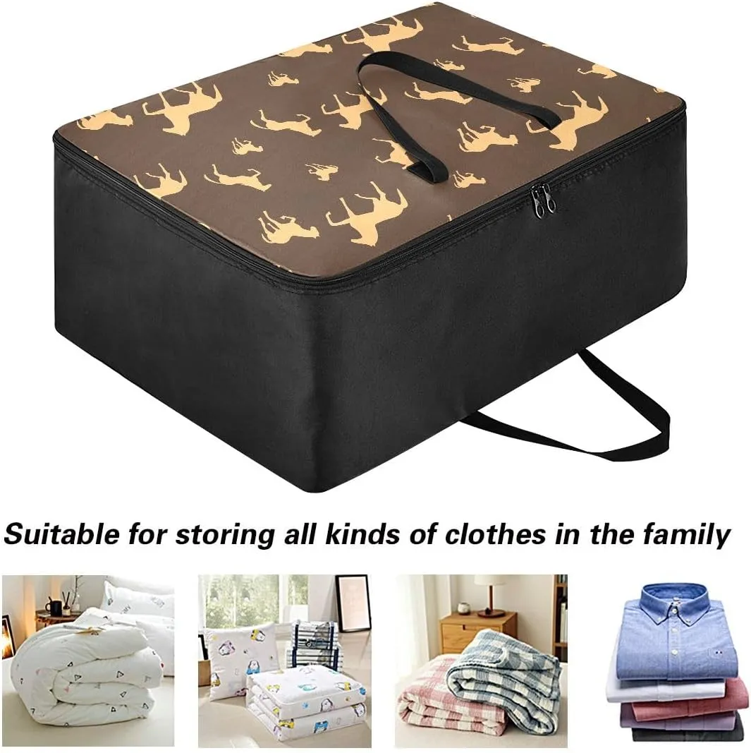 Horses Storage Bags, 27.5x19.7x11 In, Garment Storage Organizer Travel Cargo Duffel Bags Collapsible Storage Totes for Storing, Camping, Packing and Moving Supplies
