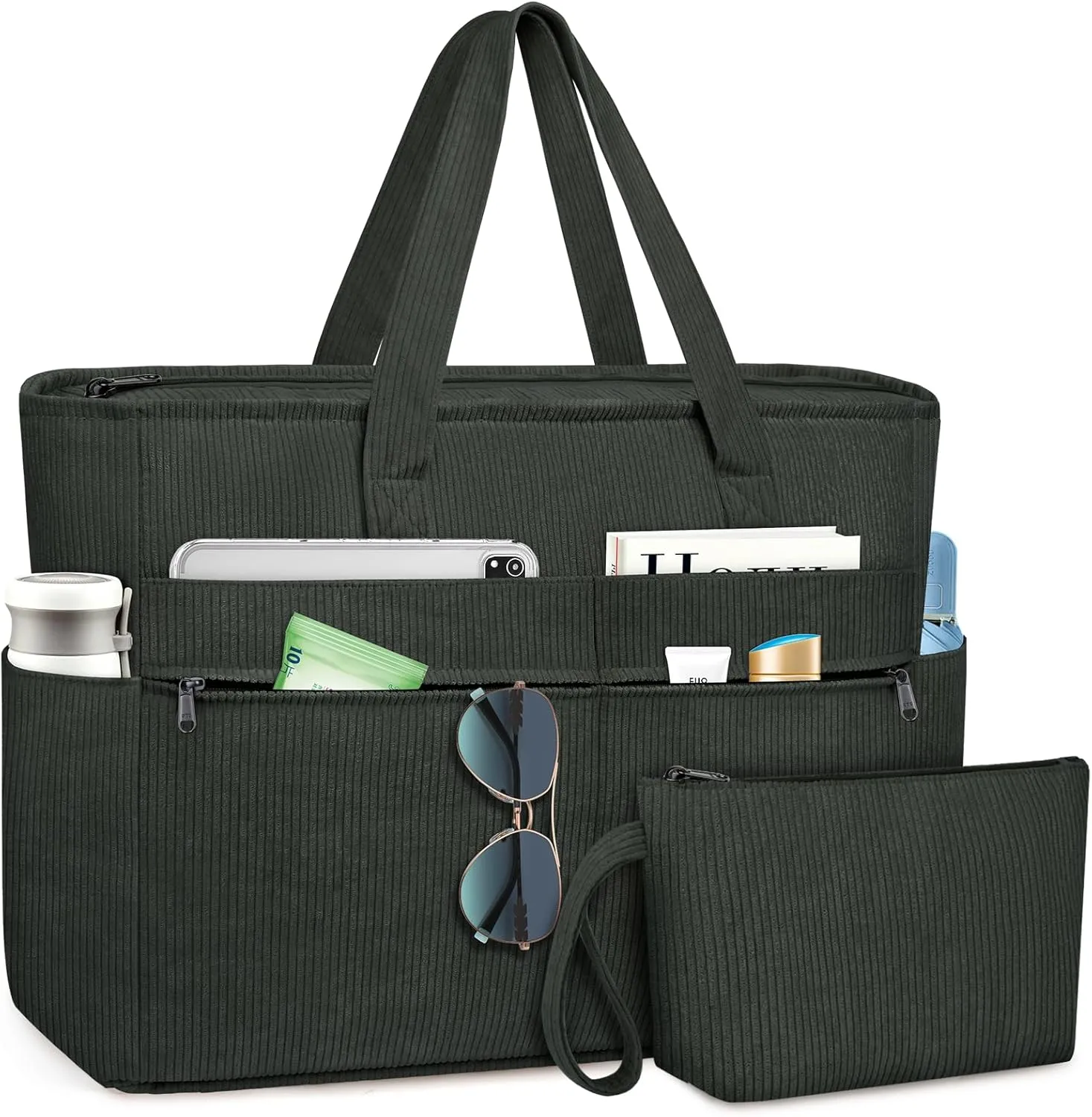 HUANLANG Extra Large Beach Bag Waterproof Beach Totes Bags for Women Men,Pool Bag with Zipper Wet Pocket