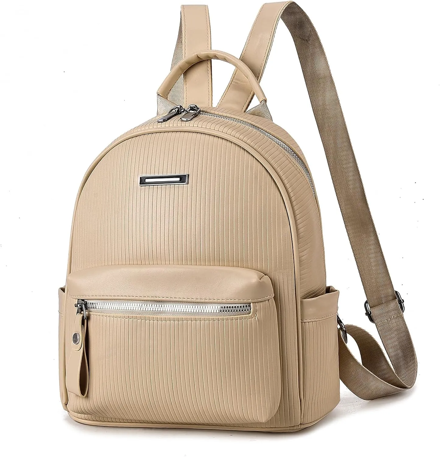 I IHAYNER Women Vegan Leather Fashion Backpack Purse for Women Large Backpack for Women Travel Backpack Casual Daypacks Khaki