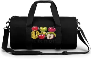 I Like To Eat Apples And Bananas Lightweight Gym Bag for Men Women Travel Duffel Bag Sports Workout Bag with Adjustable Strap