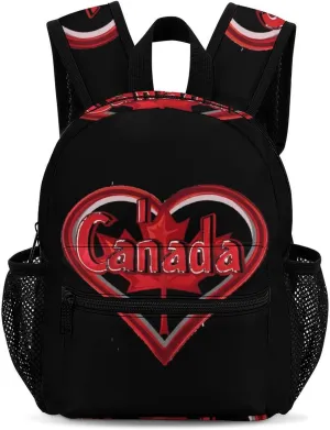 I Love Canada 13 Inch Backpack Waterproof Lightweight Travel Backpack Purse Hiking Daypack