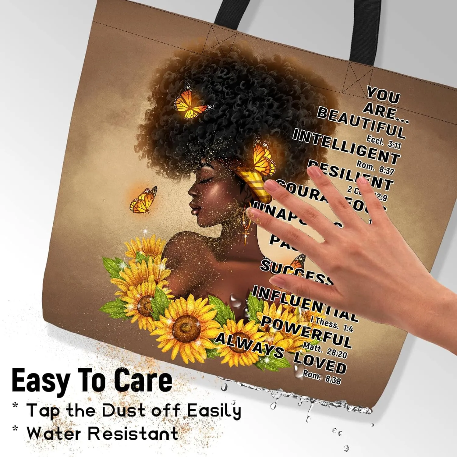 IAGM Women Tote Bags African American Woman Shoulder Bag Afro Black Girl Magic Satchel Handbags For Shopping,Work,Grocery,Gym