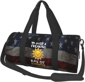 Im A Freaking Ray Of Sunshine Duffel Bag Gym Bag Travel Sports Tote Large Foldable Beach Swim Yoga5