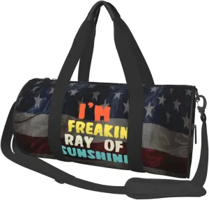 Im A Freaking Ray Of Sunshine Duffel Bag Gym Bag Travel Sports Tote Large Foldable Beach Swim Yoga6
