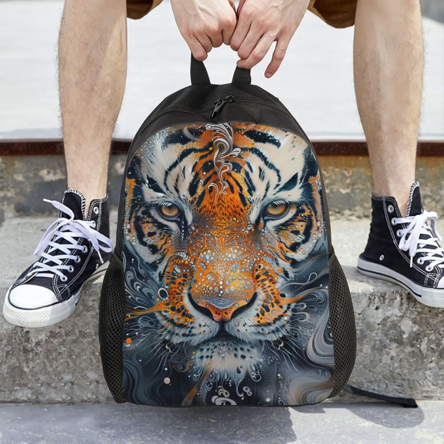 Ink Tiger Backpack Waterproof Anti Theft Durable Light Laptop Bag Backpacks For Women Men Travel Gym Backpack
