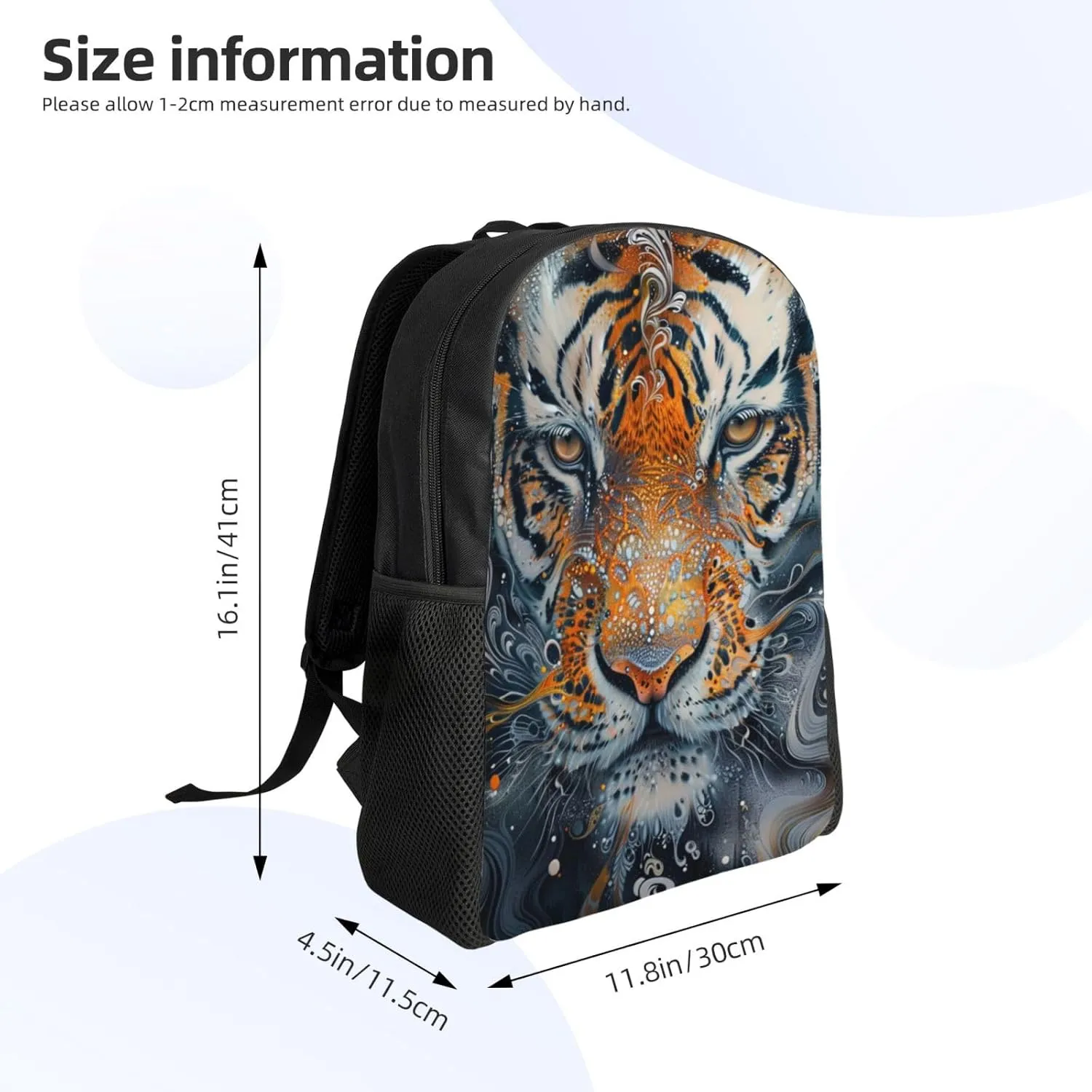 Ink Tiger Backpack Waterproof Anti Theft Durable Light Laptop Bag Backpacks For Women Men Travel Gym Backpack