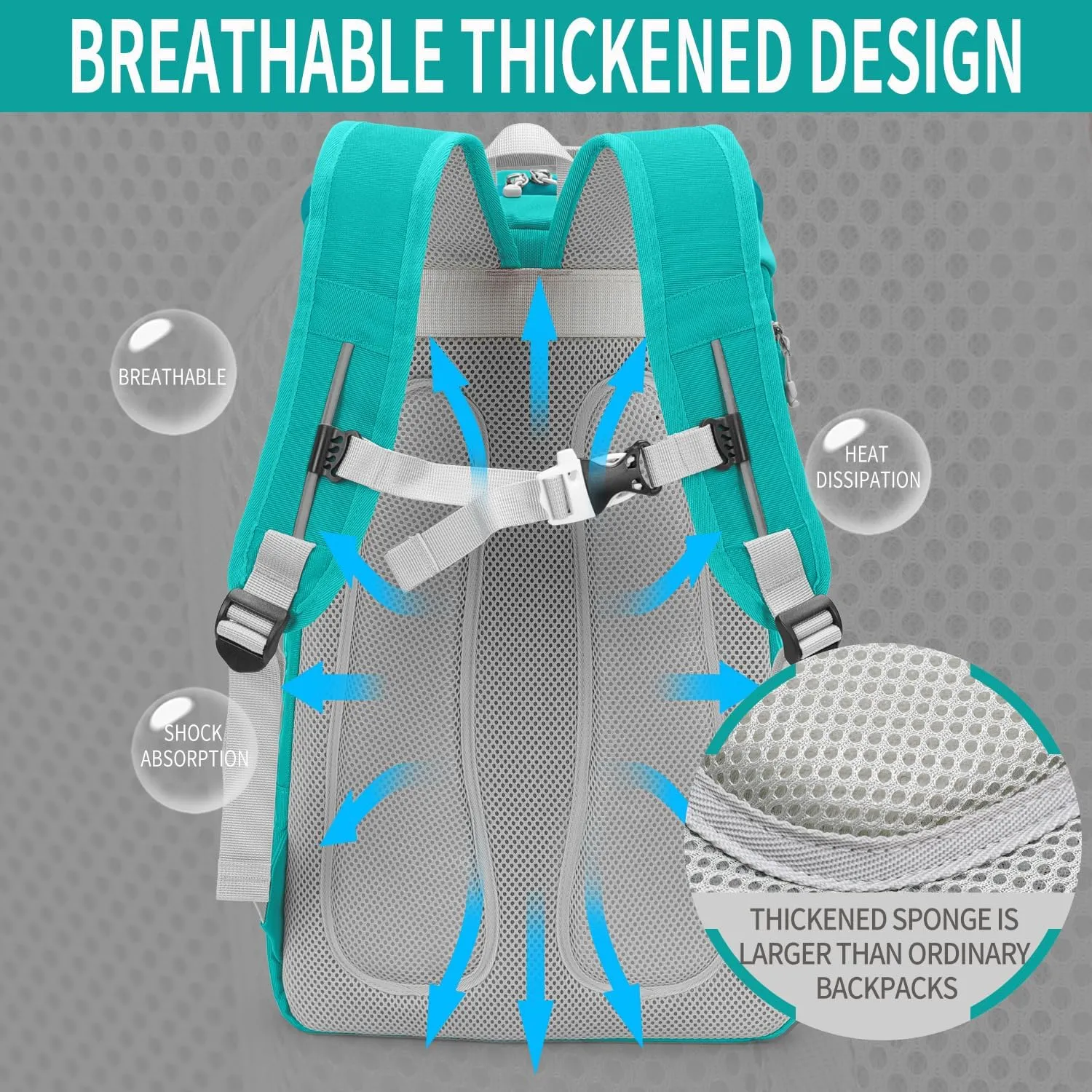 INOXTO 40L Tennis Backpack for Men & Women, Large Pickleball Bag With Independent Shoe Storage, Waterproof & Breathable, Holds 2 Tennis Rackets for Badminton, Travel & Camping