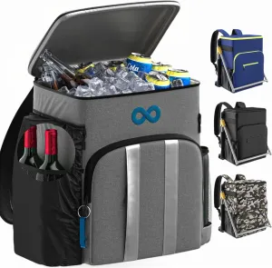 Insulated Backpack Cooler, 54 Can Capacity, Leakproof Liner - Soft Cooler Backpack - Multiple Pockets and Compartments - Beach, Picnic, Camping, Lunch - Everlasting Comfort