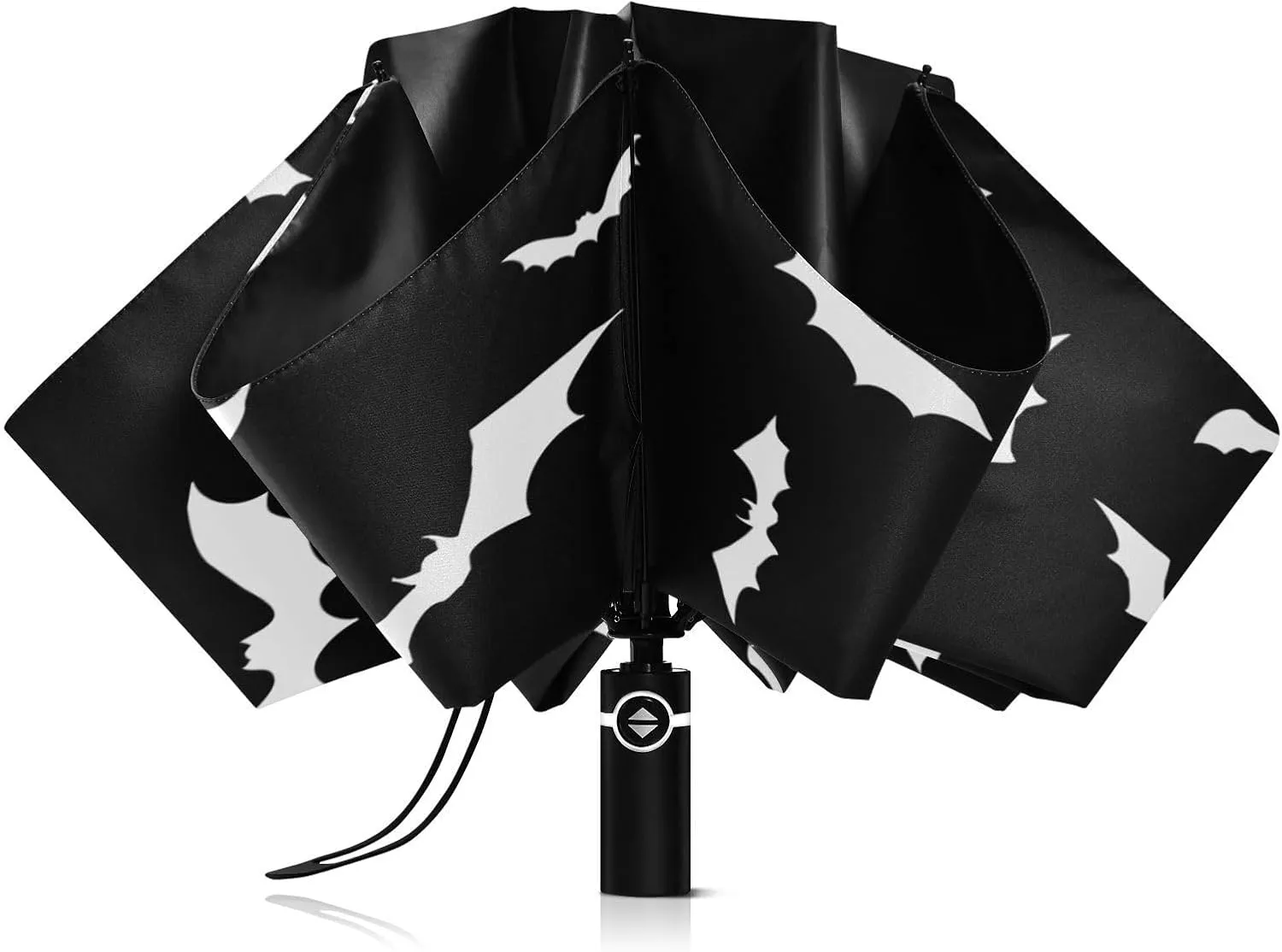 Inverted Umbrella, Windproof UV Protection Sun RainAutomatic Umbrella Compact Umbrella Reverse Umbrella for Women Men, Travel Folding Umbrella with Cover Bag