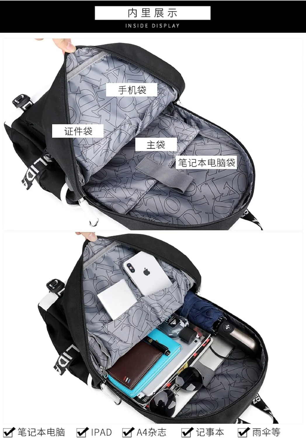ISaikoy Anime Assassination Classroom Backpack Shoulder Bag Bookbag Daypack School Bag 5