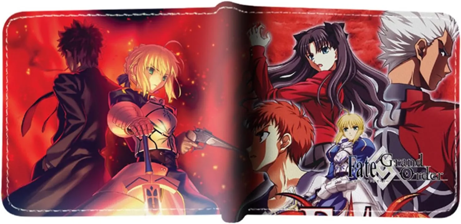 ISaikoy Anime Fate Grand Order Wallet Bifold Credit Card Case Passport ID Card Holder 2