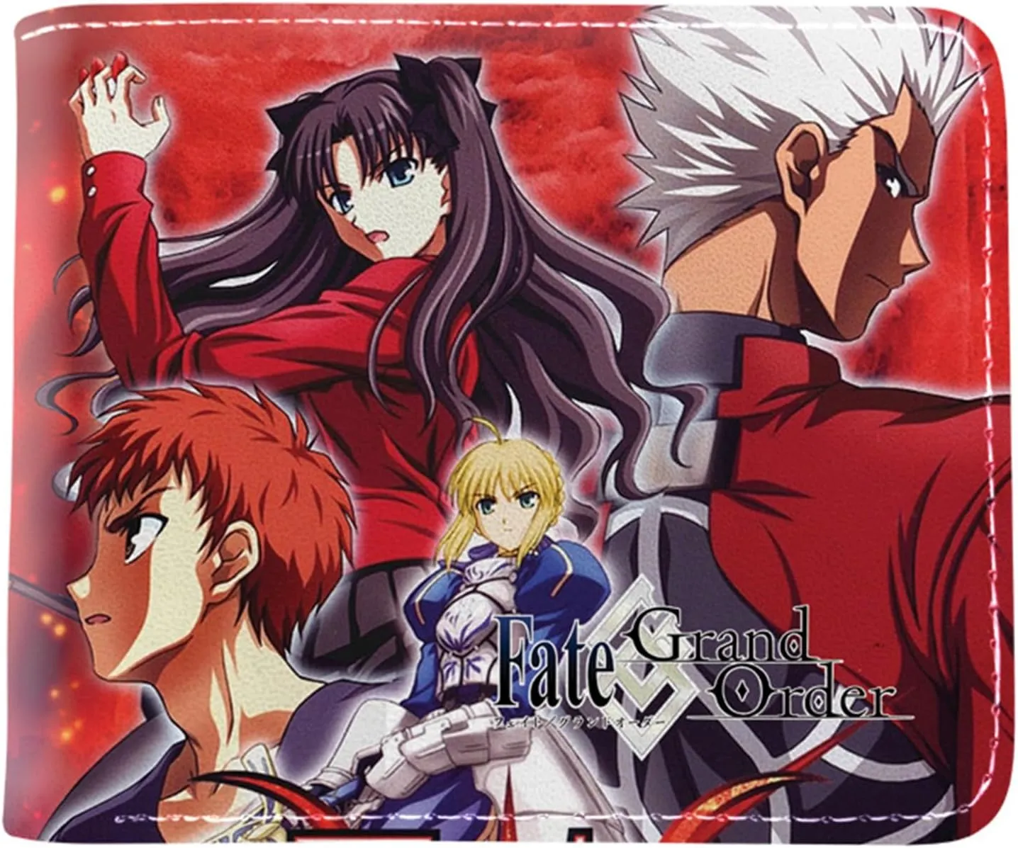 ISaikoy Anime Fate Grand Order Wallet Bifold Credit Card Case Passport ID Card Holder 2