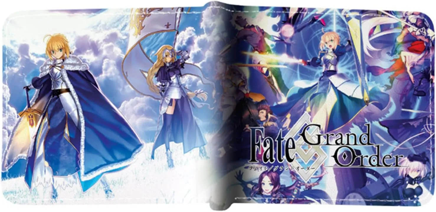 ISaikoy Anime Fate Grand Order Wallet Bifold Credit Card Case Passport ID Card Holder 5