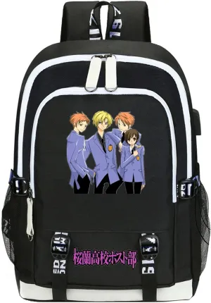 ISaikoy Anime Ouran High School Host Club Backpack Shoulder Bag Bookbag Student School Bag Daypack Satchel A10